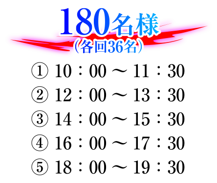 180名様